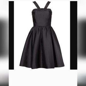 Kate Spade Pave Trim Fit And Flare Black Dress